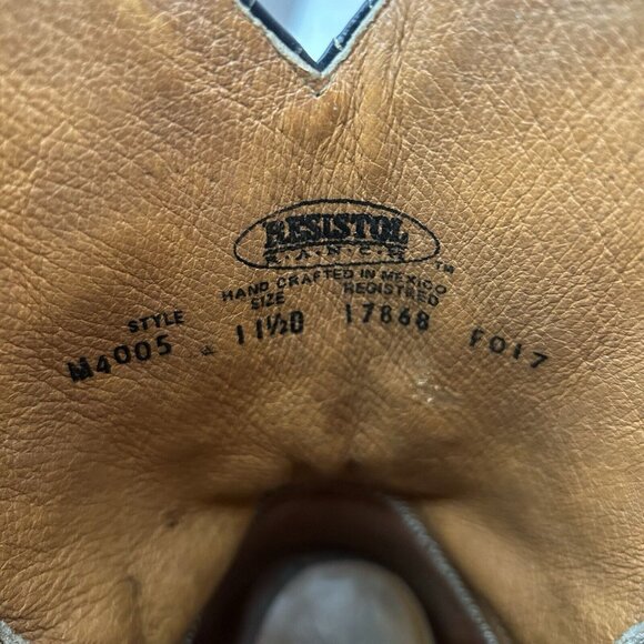Resistol Ranch By Lucchese Round Toe Cowboy Boots Mens 11.5 D - Picture 6 of 12